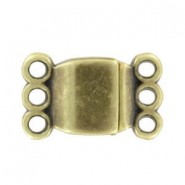 DQ metal Magnetic clasp 3 rings Antique bronze